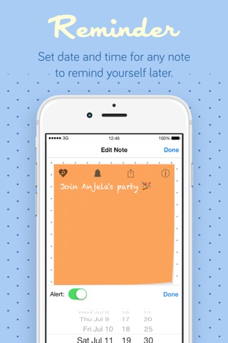 Pastel Sticky Notes - Cute Colors Sticky Notes and Memos Today’s Notification Widget for iOS 8 screenshot 4