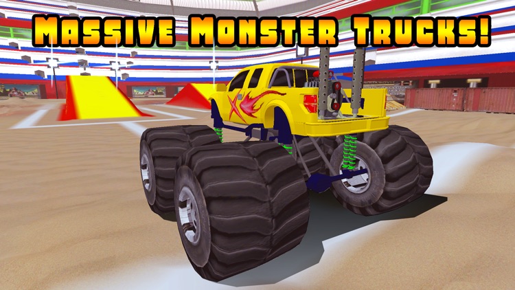 3D Monster Truck Smash Parking - Nitro Car Crush Arena Simulator Game FREE