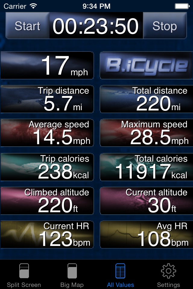 B.iCycle - GPS cycling computer for Road & Mountain Biking screenshot 2