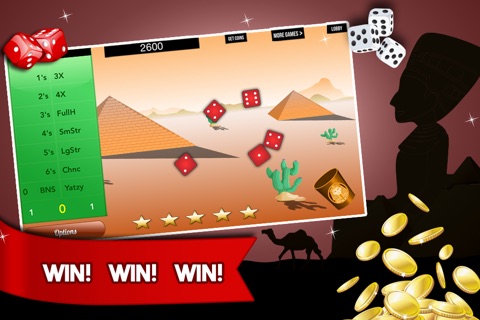 Rich Pharaohs Yatzy Casino with Jackpot Wheel! screenshot 2