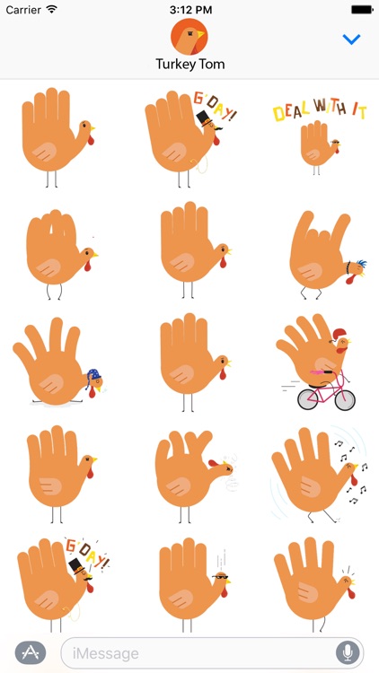 Hand Turkey Stickers screenshot-3
