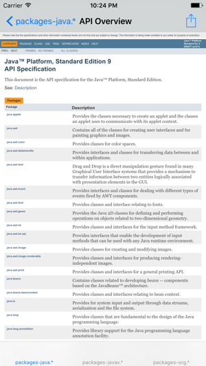 API Reference for Java 9