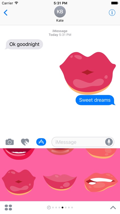 Flirty Lips Stickers