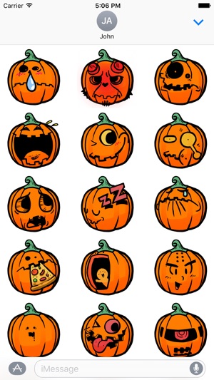 Funny Halloween Pumpkin Sticker(圖2)-速報App