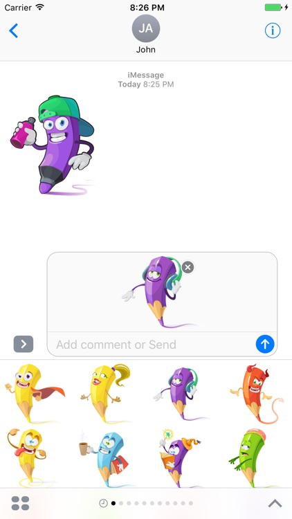Cartoon Pencil Sticker Vol 01