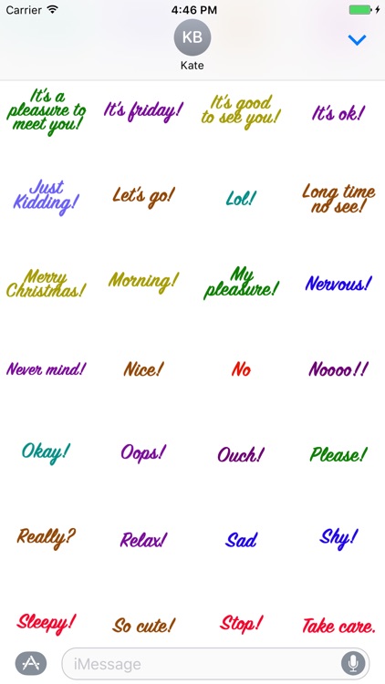 Expressios Multi-Colored Stickers for iMessage
