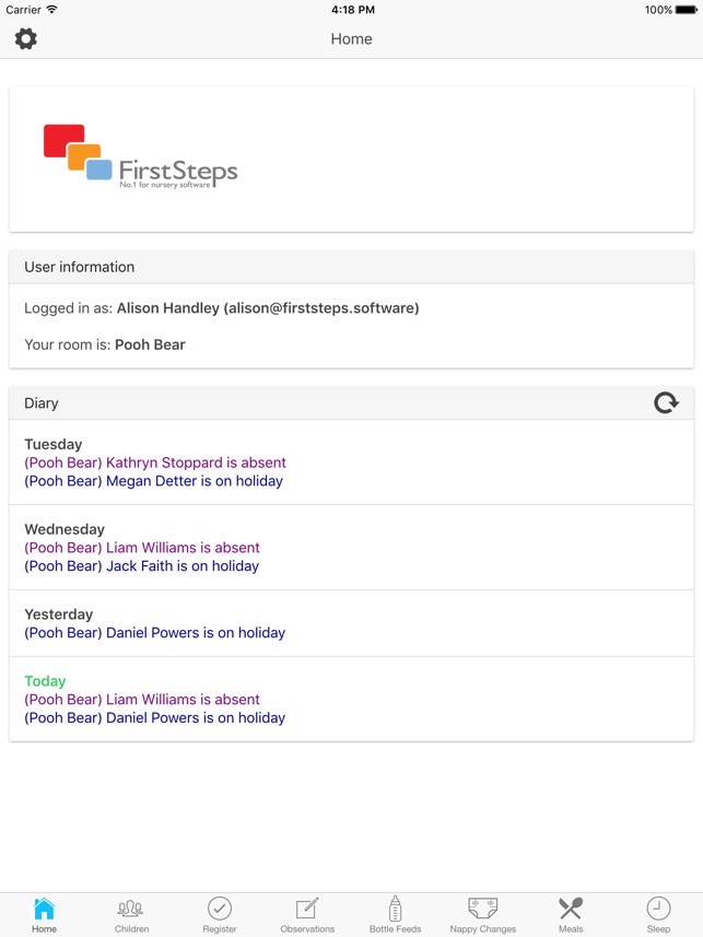 FirstSteps Monitor & Tracker