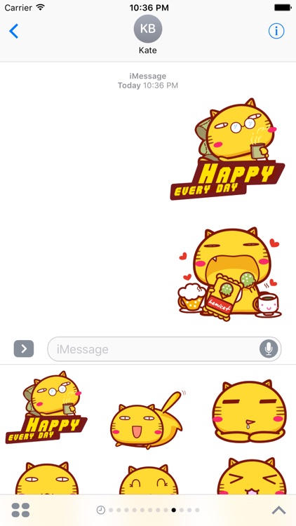Hami cat sticker pack for iMessage