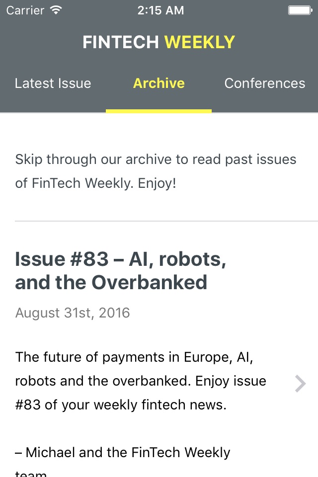 FinTech Weekly screenshot 2