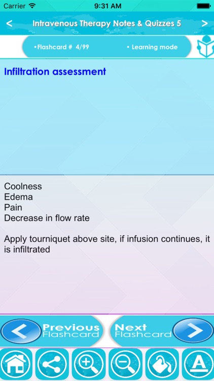 Intravenous Therapy Test Bank App- Terms & Quizzes
