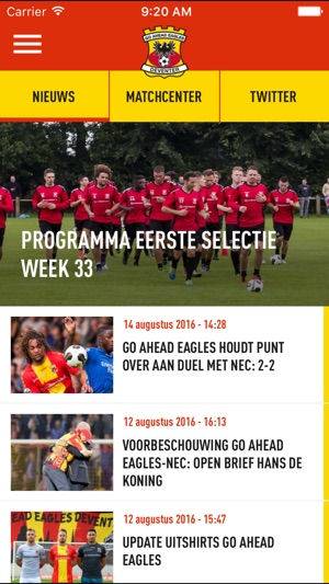 Go Ahead Eagles Official App(圖2)-速報App