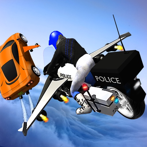City Criminal vs Flying Police Bike Rider Crime 3D iOS App