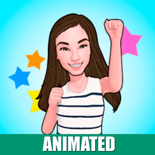 Cute Girl Animated Stickers!