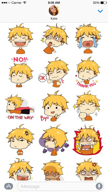 Hiroki stickers ~ the boy with golden hair