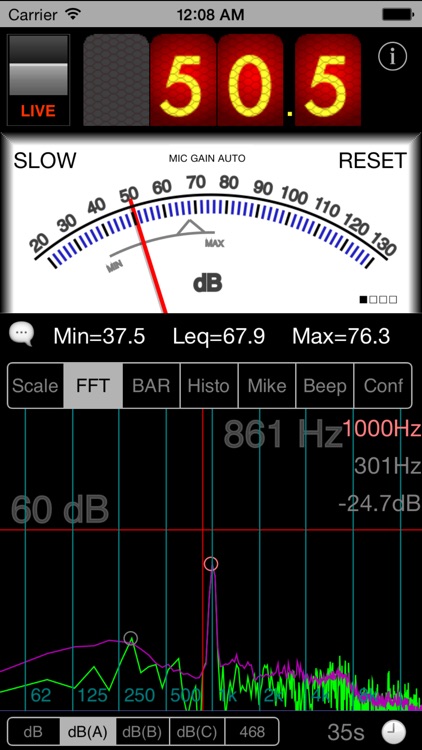 SPLnFFT Noise Meter