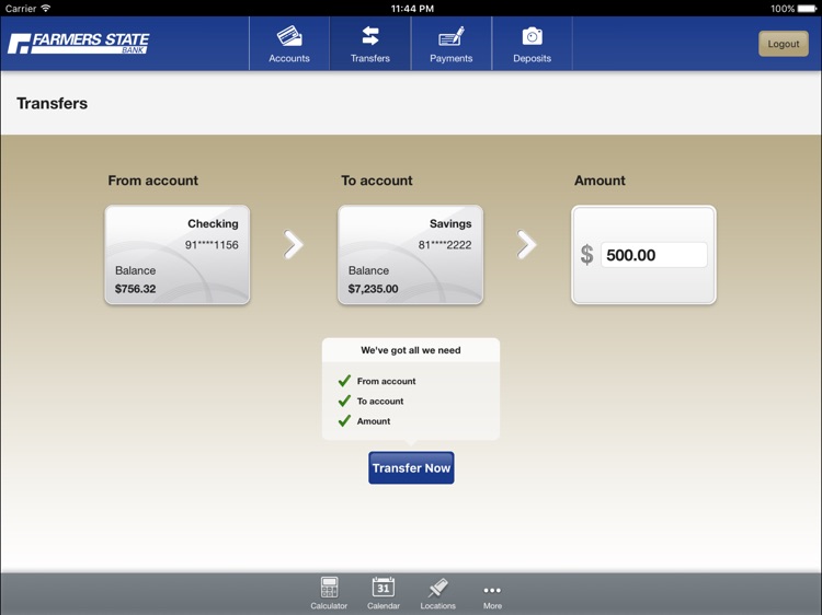 Farmers State Bank IA for iPad screenshot-3