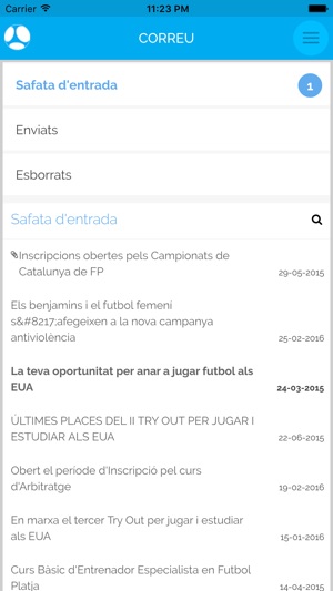 Futbol.cat, Portal del Federat(圖3)-速報App