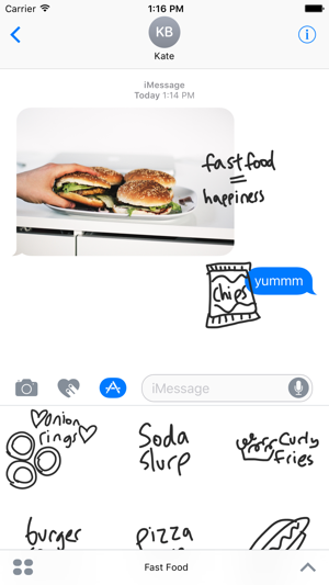 Fast food sticker pack, junk stickers for iMessage(圖1)-速報App