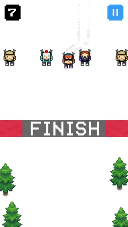 Christmas Triple Skiing - Run Run Pixcel 2D screenshot-3