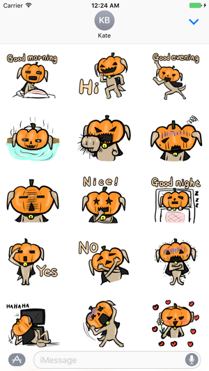 Pumpkin dog Stickers