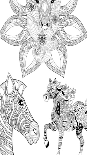 Mandalas Horses Coloring pages for adults - Pro(圖4)-速報App