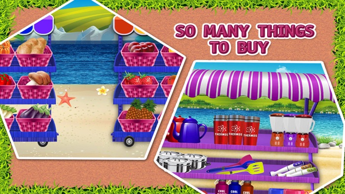 Seaside Supermarket Girls Shopping