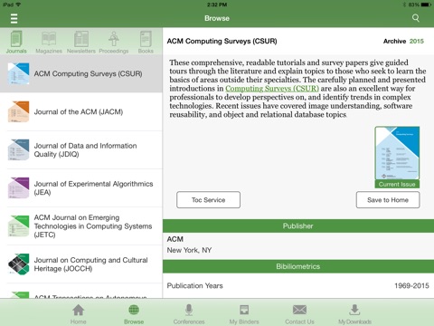 ACM Digital Library for iPad screenshot 2