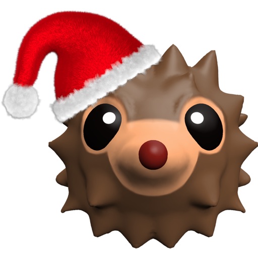 HedgeHoger Heads Christmas Stickers