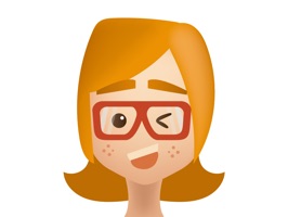 Make your conversations cuter with these Redhead girl with glasses Stickers
