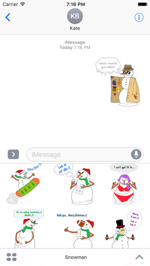 Snowman Stickers! - funny stickers for Christmas(圖3)-速報App