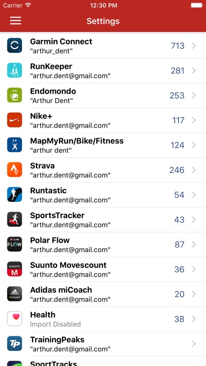 RunGap - Workout Data Manager