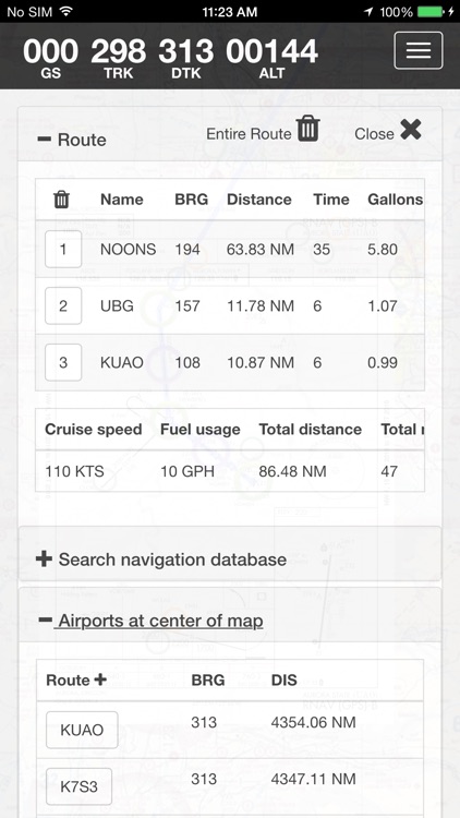 SkyCharts XC EFB geo-referenced plates and charts