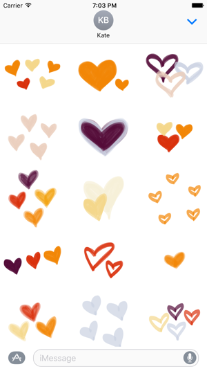 Fall Heart sticker, love you stickers for iMessage(圖2)-速報App