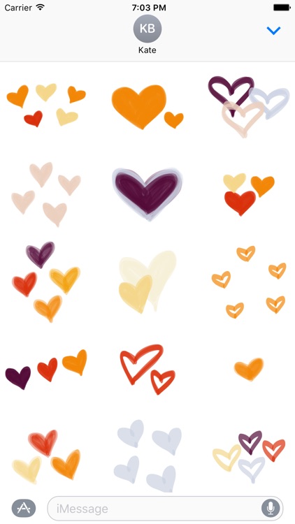 Fall Heart sticker, love you stickers for iMessage