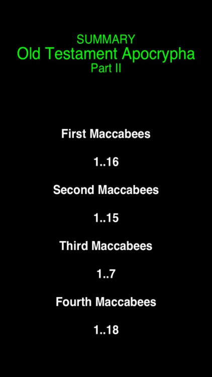 Summary Old Testament Apocrypha (Part 2)