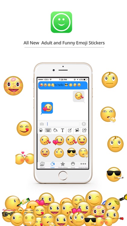 Stickers App Funny Text Moji for iMessage & WeChat