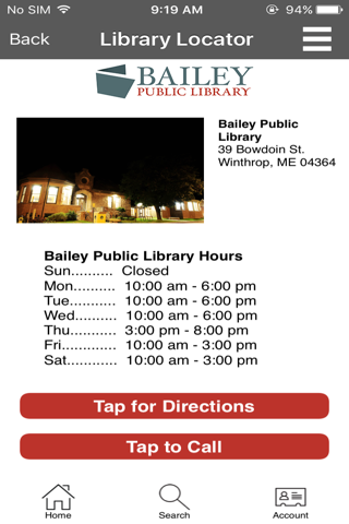 Bailey Public Library screenshot 2