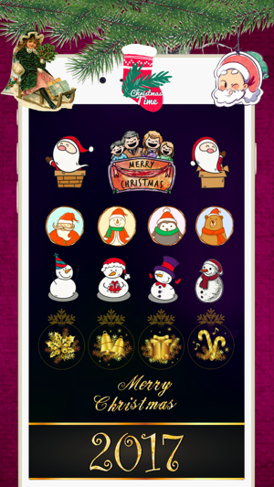 Merry Christmas & Happy New Year Stickers 2017(圖1)-速報App