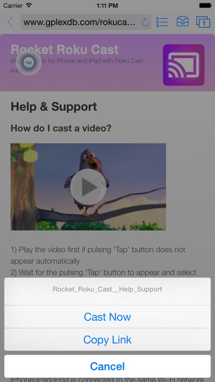 Rocket Video Cast for Roku - Stream Movies to TV