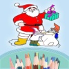 Coloring Book For Kids - Christmas ,Santa Claus and Xmas tree