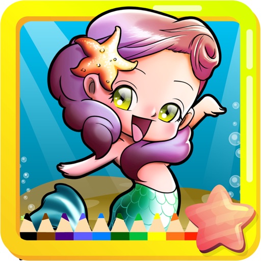 Princess Mermaid Coloring Pages Coloring Markers iOS App