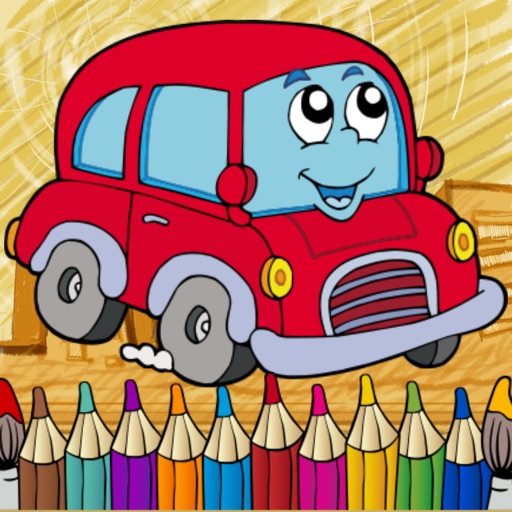 Vehicles Coloring Page Free-Fun Painting Good Kids iOS App