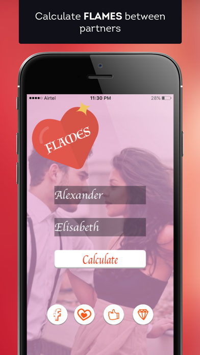 How to cancel & delete FLAMES Calculator - Love Meter from iphone & ipad 1