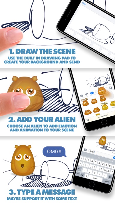 How to cancel & delete Tiny Alien Stickers from iphone & ipad 2
