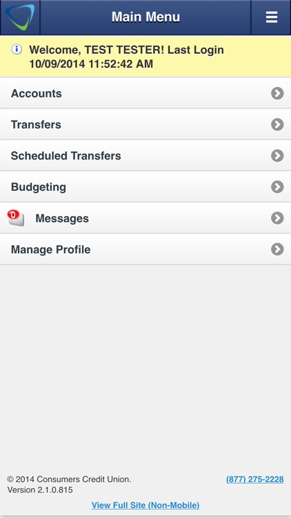 Consumers Credit Union App