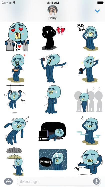 Cranky Octo - Octopus Stickers for iMessage