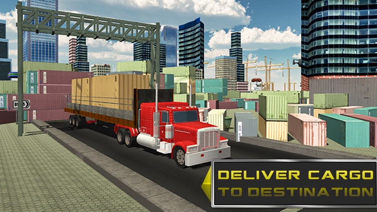 Cargo Container Delivery Truck- Lorry Driving