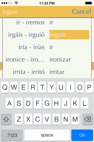 Conjugations ES from Callionica - 3000 Spanish Verbs screenshot 4