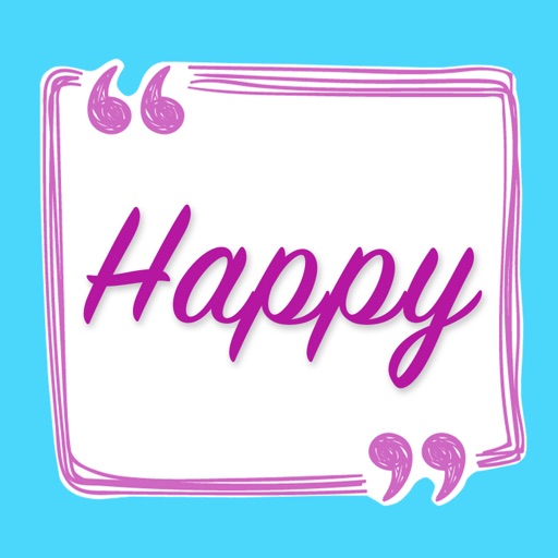 Handwritten Happiness Notes Quotes Stickers iOS App