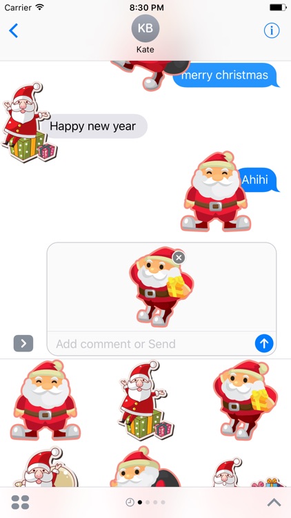 Cheerful Santa Claus for Christmas - Fx Sticker